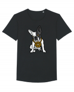 Golden Boston Terrier Tricou mânecă scurtă guler larg Bărbat Skater