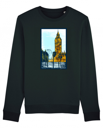 London Big Ben Black