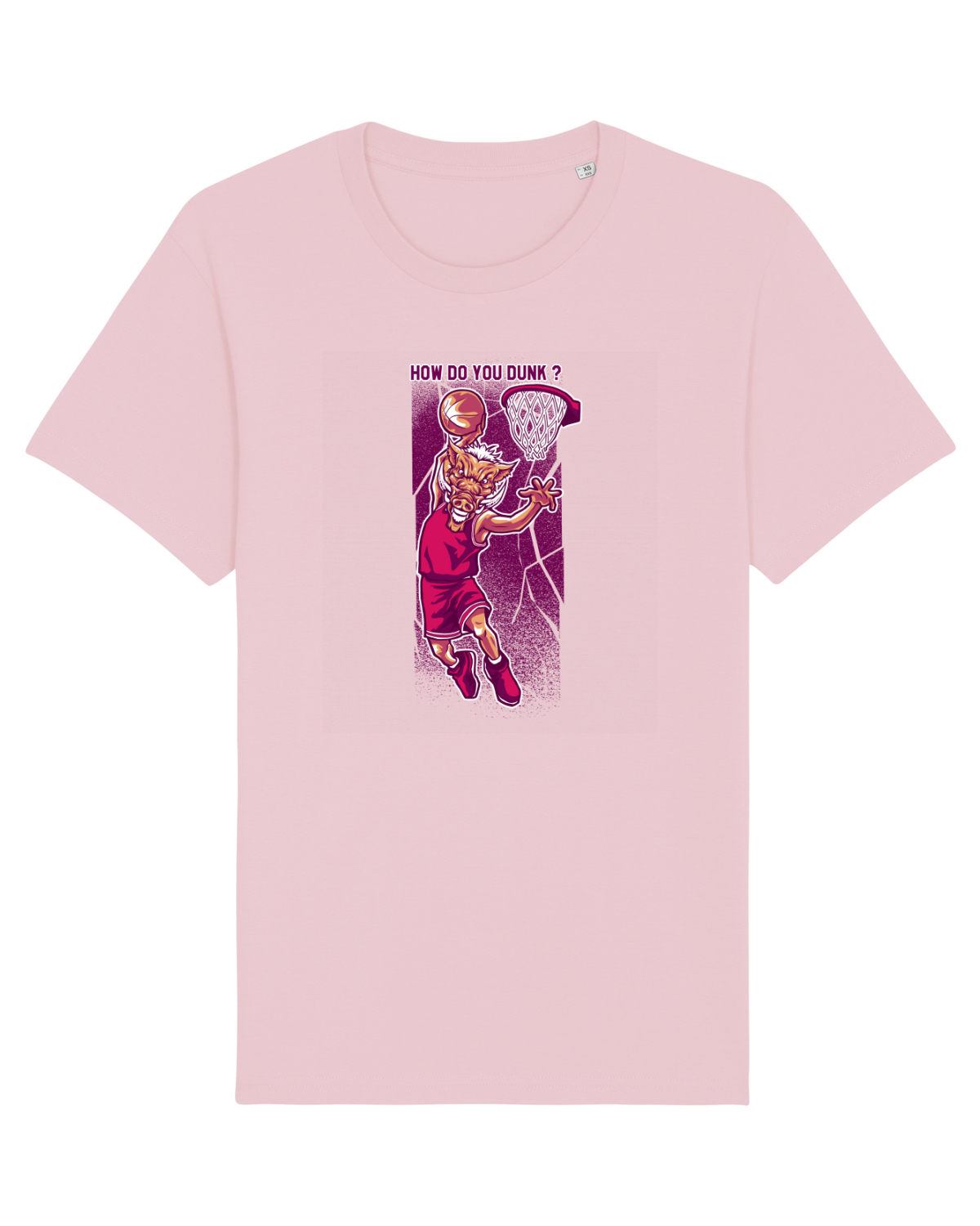 Tricou mânecă scurtă Unisex Rocker Cotton Pink