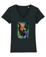 German Shepherd Tricou mânecă scurtă guler V Damă Evoker