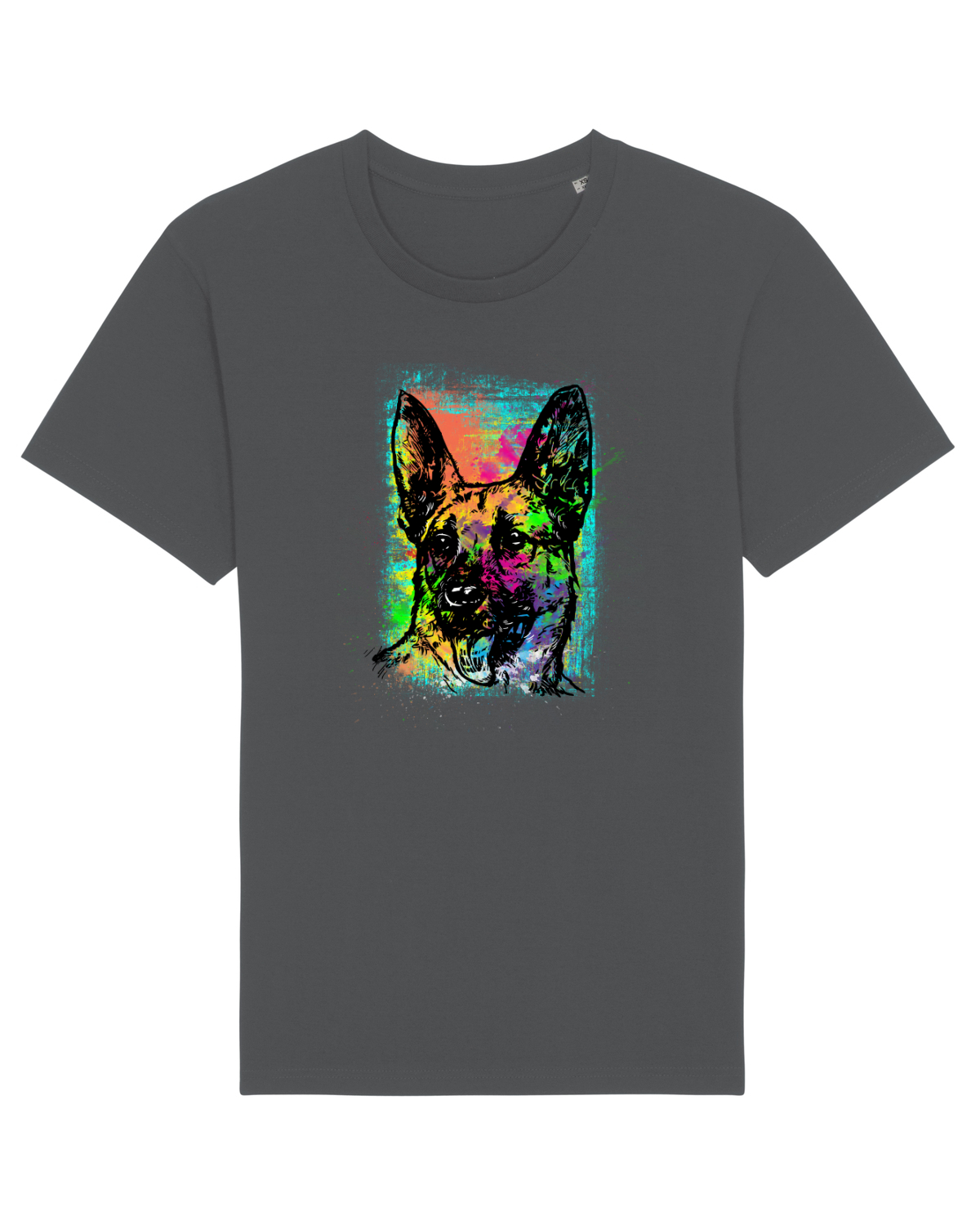 Tricou mânecă scurtă Unisex Rocker Anthracite
