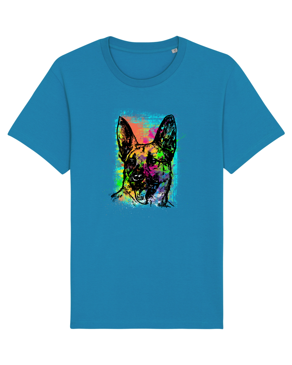 Tricou mânecă scurtă Unisex Rocker Azur