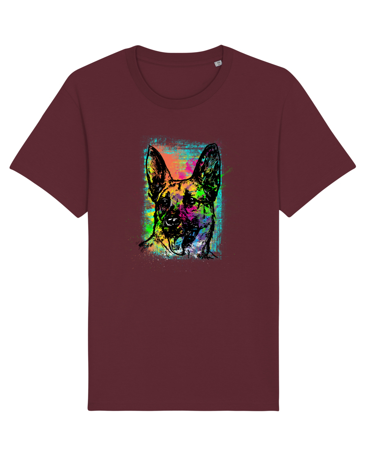 Tricou mânecă scurtă Unisex Rocker Burgundy