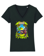 Tropical Gorilla Party Tricou mânecă scurtă guler V Damă Evoker