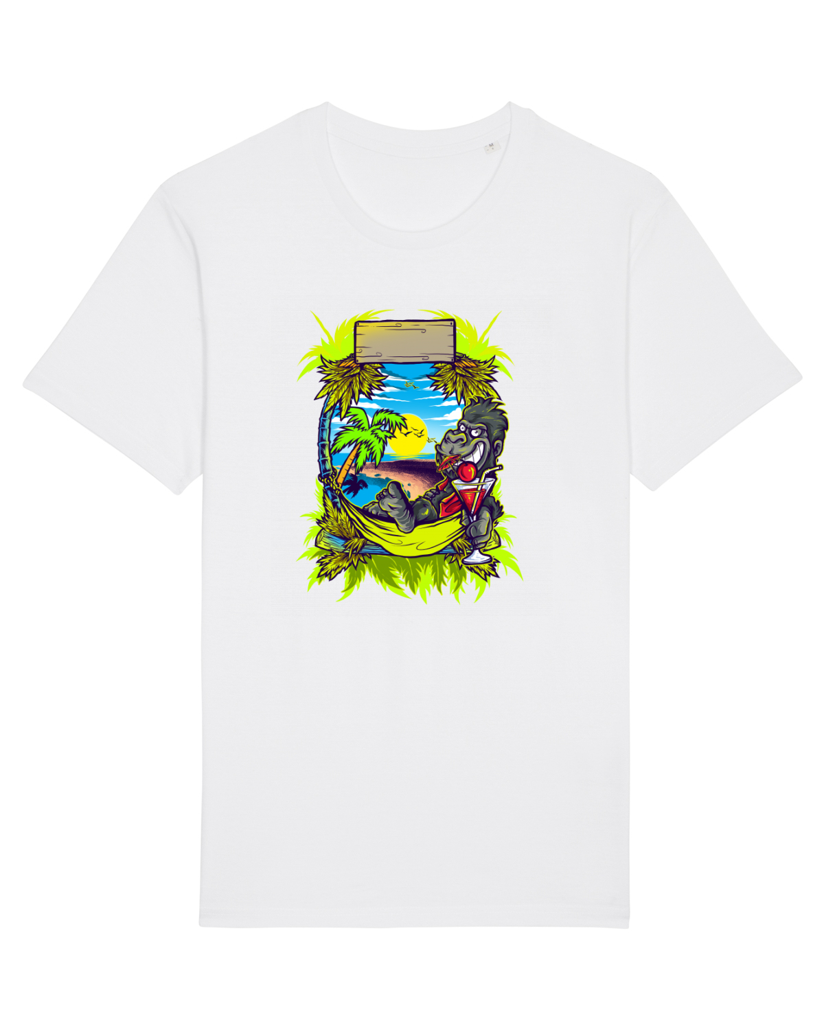 Tricou mânecă scurtă Unisex Rocker White