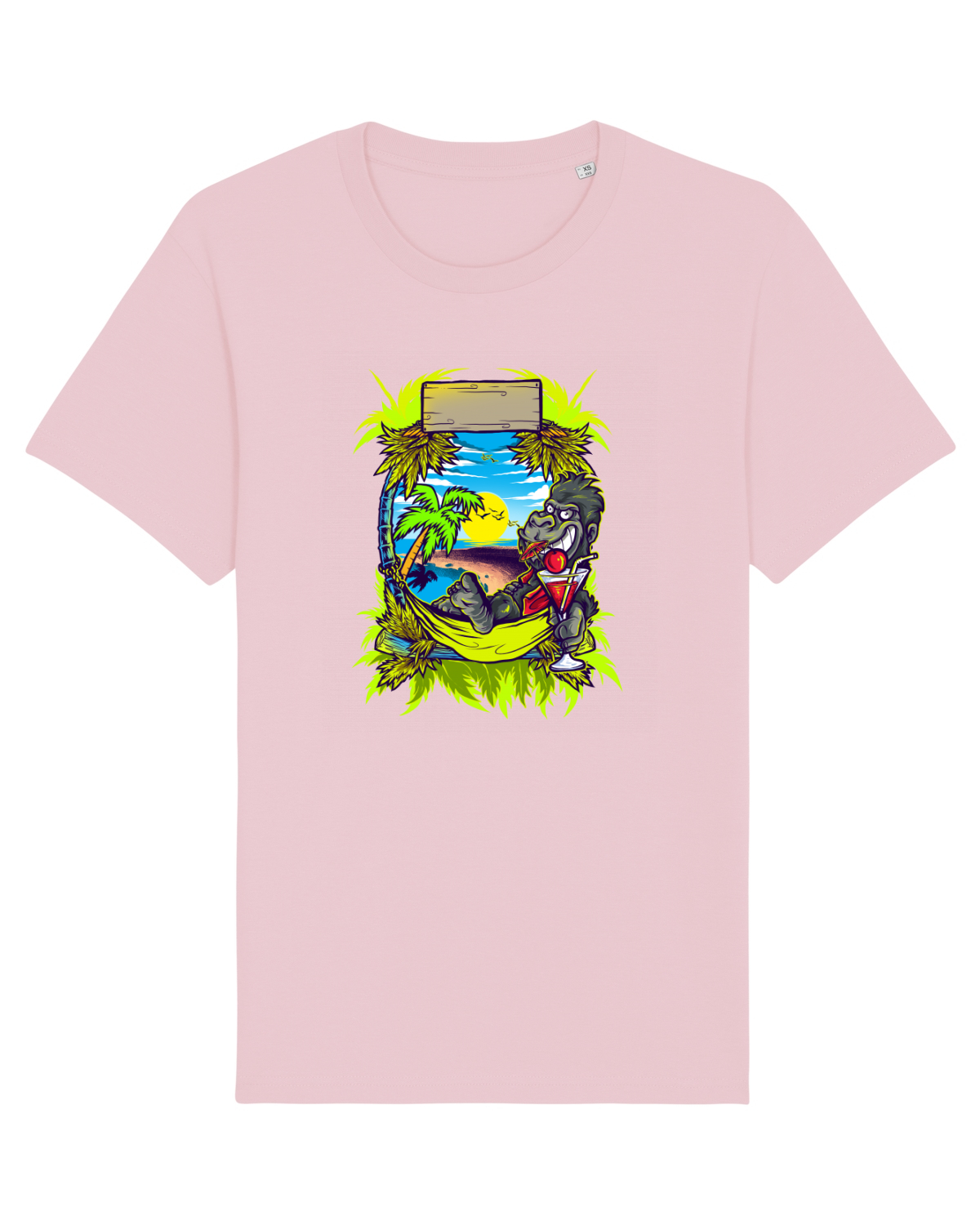 Tricou mânecă scurtă Unisex Rocker Cotton Pink