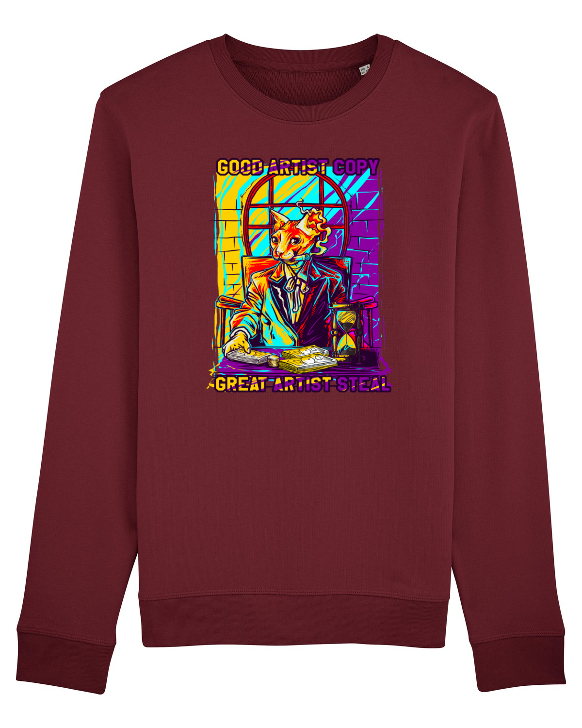 Bluză mânecă lungă Unisex Rise Burgundy