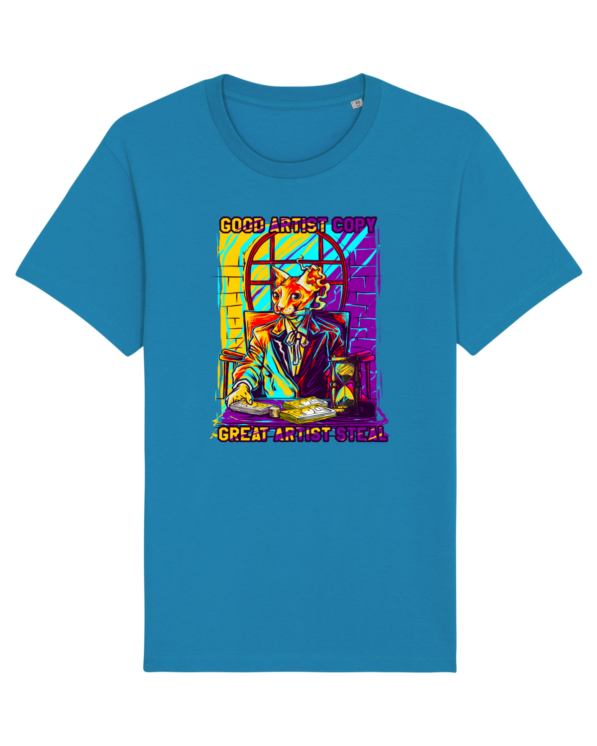 Tricou mânecă scurtă Unisex Rocker Azur