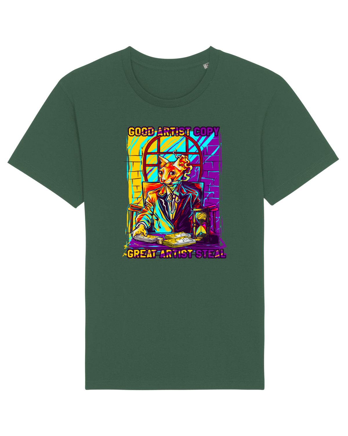 Tricou mânecă scurtă Unisex Rocker Bottle Green