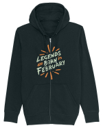 Legends Are Born In February Hanorac cu fermoar Unisex Connector