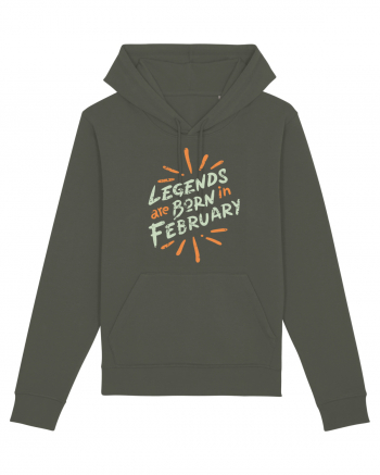 Legends Are Born In February Khaki