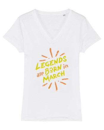 Legends Are Born In March White