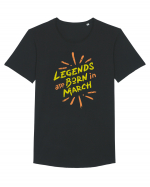Legends Are Born In March Tricou mânecă scurtă guler larg Bărbat Skater