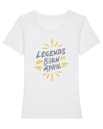 Legends Are Born In April White