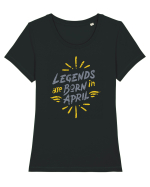 Legends Are Born In April Tricou mânecă scurtă guler larg fitted Damă Expresser