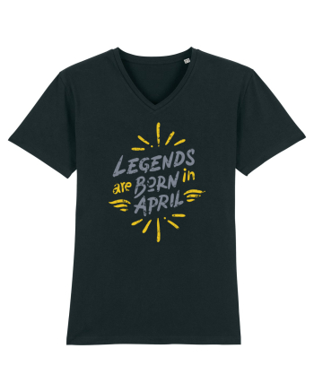 Legends Are Born In April Black