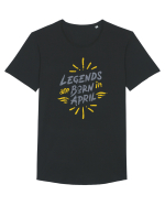 Legends Are Born In April Tricou mânecă scurtă guler larg Bărbat Skater