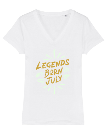 Legends Are Born In July White
