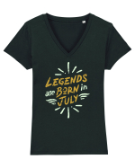 Legends Are Born In July Tricou mânecă scurtă guler V Damă Evoker