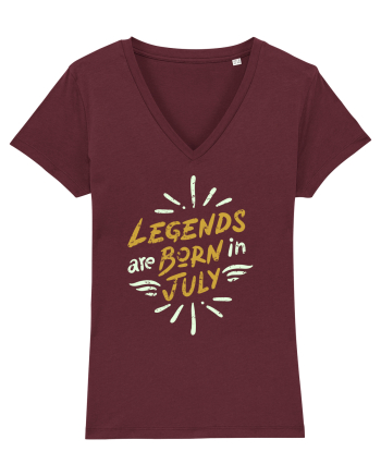 Legends Are Born In July Burgundy