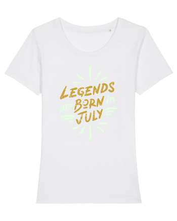 Legends Are Born In July White