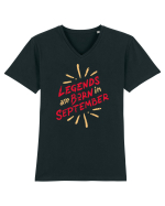 Legends Are Born In September Tricou mânecă scurtă guler V Bărbat Presenter