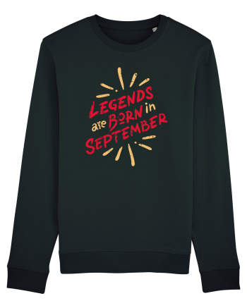 Legends Are Born In September Black