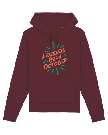 Legends Are Born In October Burgundy