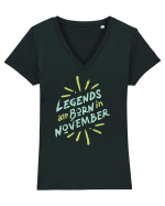 Legends Are Born In November Tricou mânecă scurtă guler V Damă Evoker