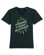 Legends Are Born In November Tricou mânecă scurtă guler V Bărbat Presenter