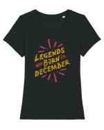 Legends Are Born In December Tricou mânecă scurtă guler larg fitted Damă Expresser