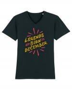 Legends Are Born In December Tricou mânecă scurtă guler V Bărbat Presenter