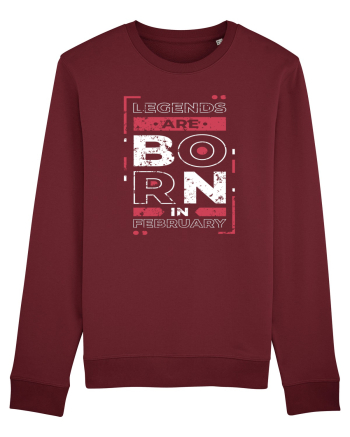 Legends Are Born In February Burgundy