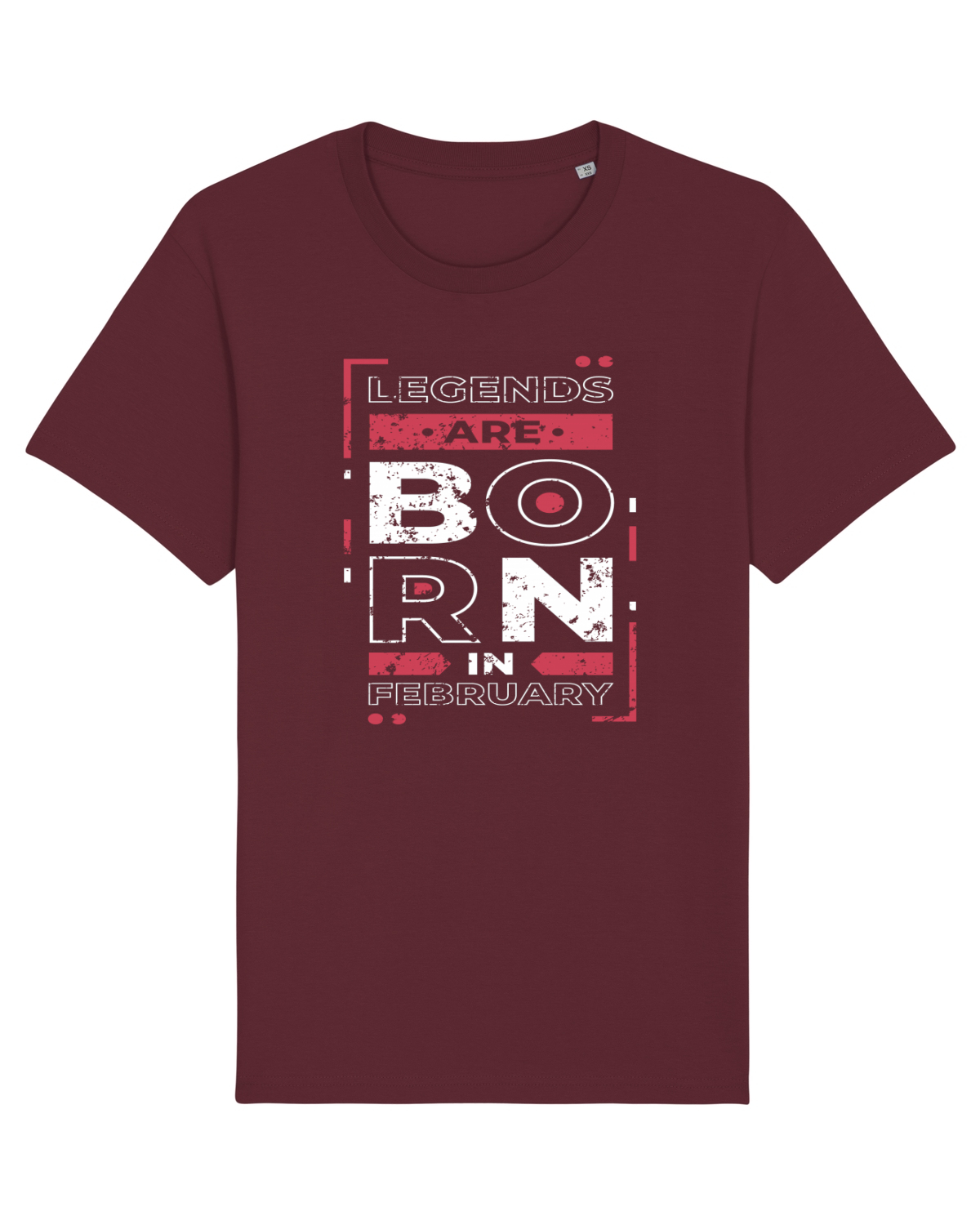 Tricou mânecă scurtă Unisex Rocker Burgundy