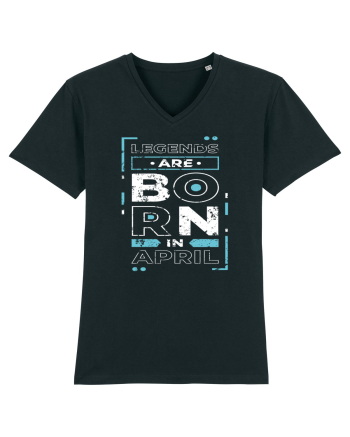 Legends Are Born In April Black