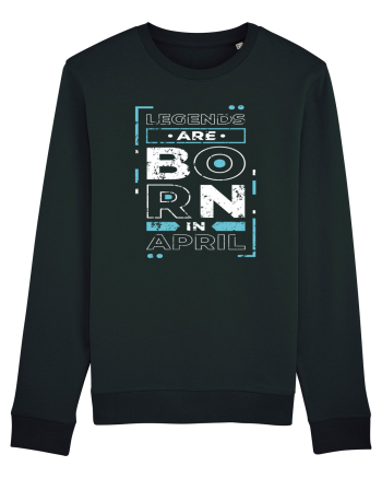 Legends Are Born In April Black