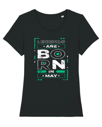 Legends Are Born In May Black