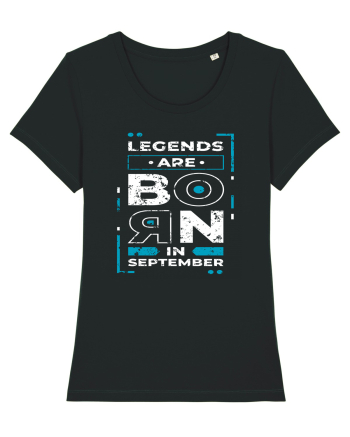 Legends Are Born In September Black