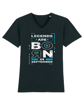 Legends Are Born In September Black