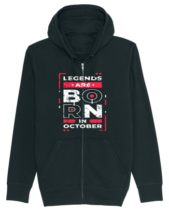 Legends Are Born In October Black