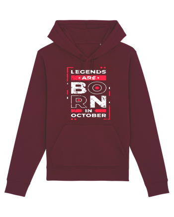 Legends Are Born In October Burgundy