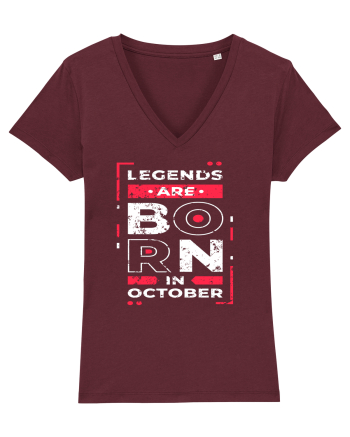 Legends Are Born In October Burgundy