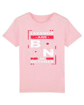 Legends Are Born In October Cotton Pink