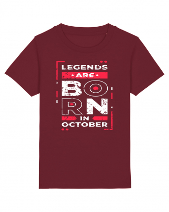 Legends Are Born In October Burgundy