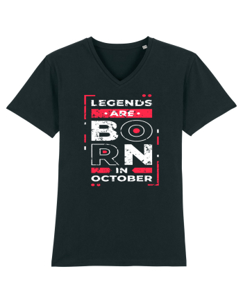 Legends Are Born In October Black