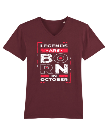 Legends Are Born In October Burgundy