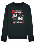 Legends Are Born In October Bluză mânecă lungă Unisex Rise