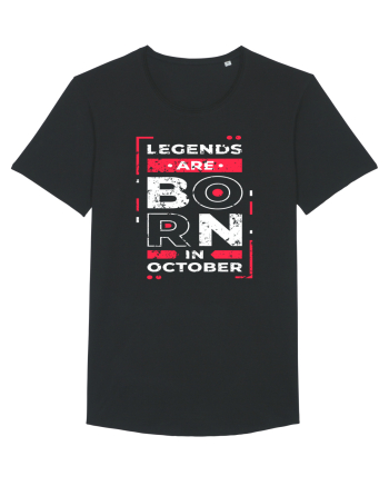 Legends Are Born In October Black