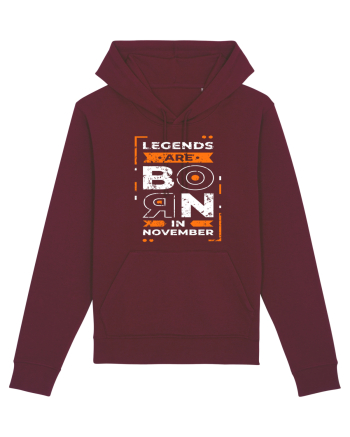 Legends Are Born In November Burgundy