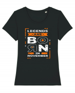 Legends Are Born In November Tricou mânecă scurtă guler larg fitted Damă Expresser